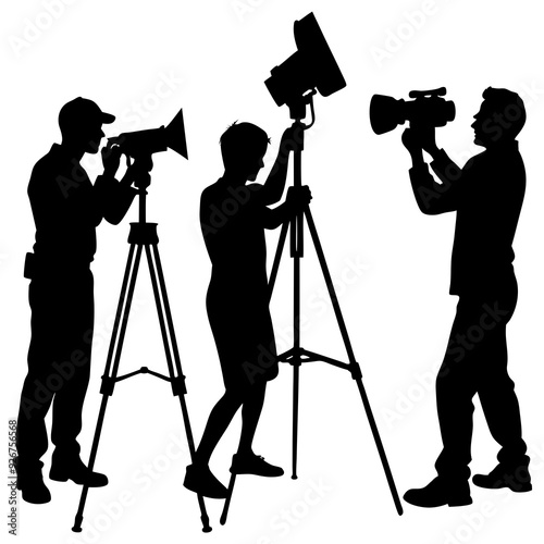 silhouette of a photographer