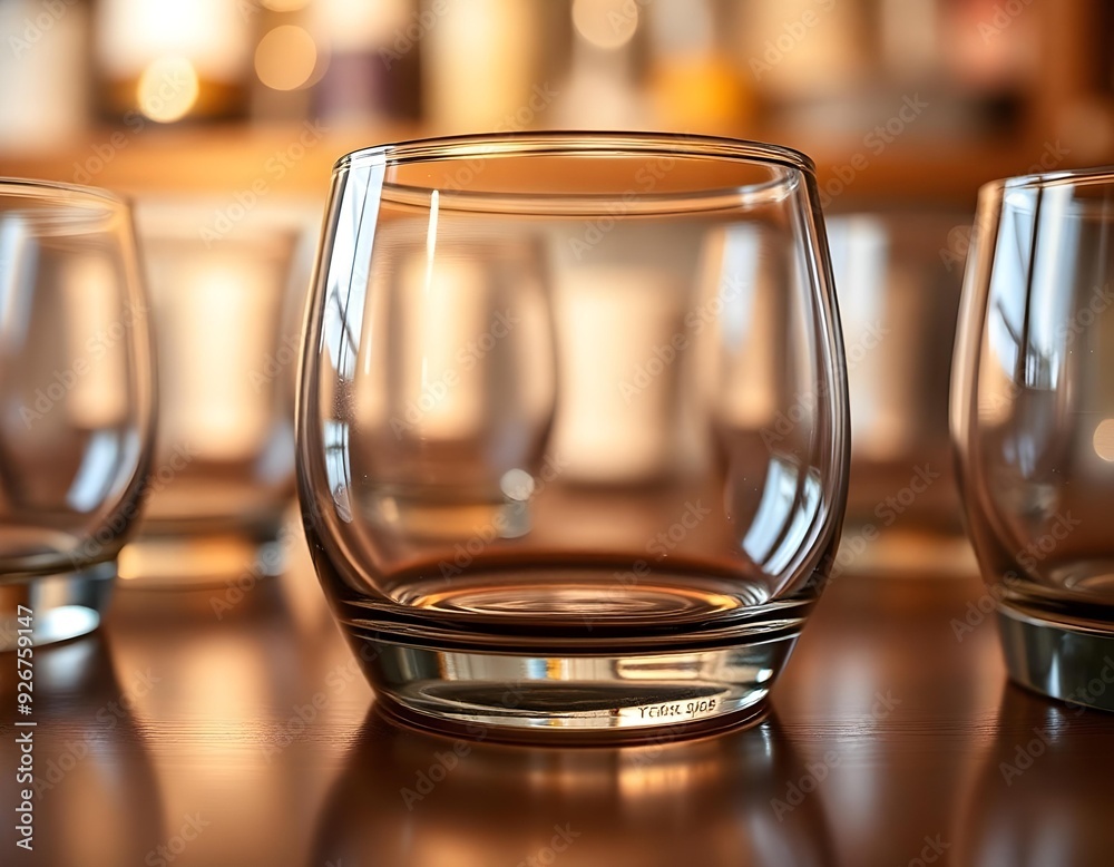 glasses on wooden surface background create with ai