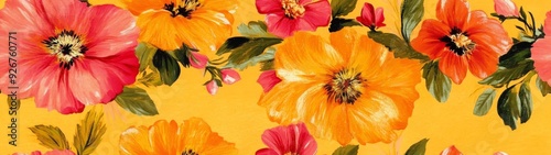 Wallpaper Mural Vintage Floral Elegance, a vibrant arrangement showcasing a variety of blossoms in bold colors, exuding a charming, nostalgic appeal ideal for enhancing any decor. Torontodigital.ca