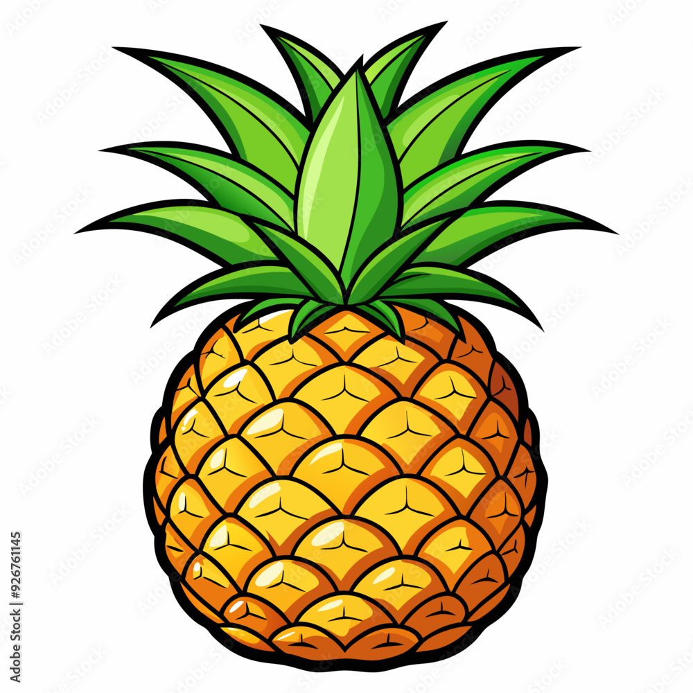Vector illustration of pineapple fruit Vector illustration of pineapple fruit