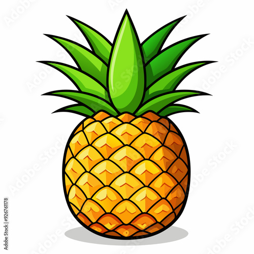 Vector illustration of pineapple fruit