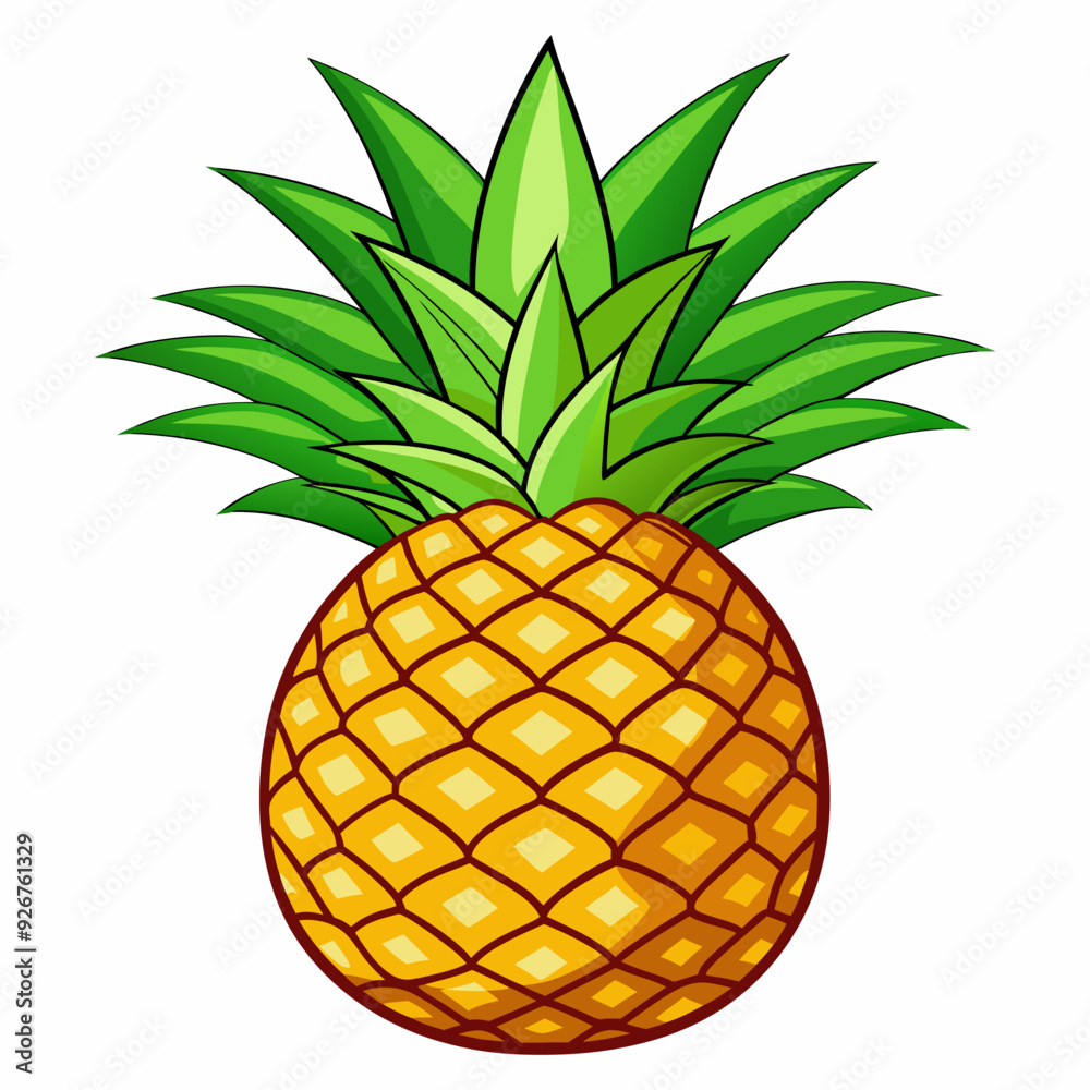 Vector illustration of pineapple fruit Vector illustration of pineapple fruit