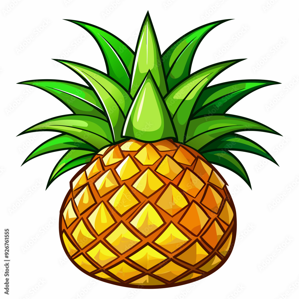 Vector illustration of pineapple fruit Vector illustration of pineapple fruit