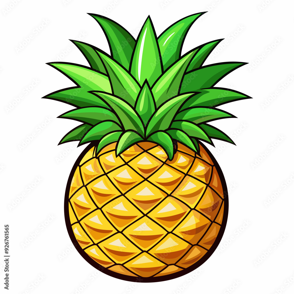 Vector illustration of pineapple fruit Vector illustration of pineapple fruit