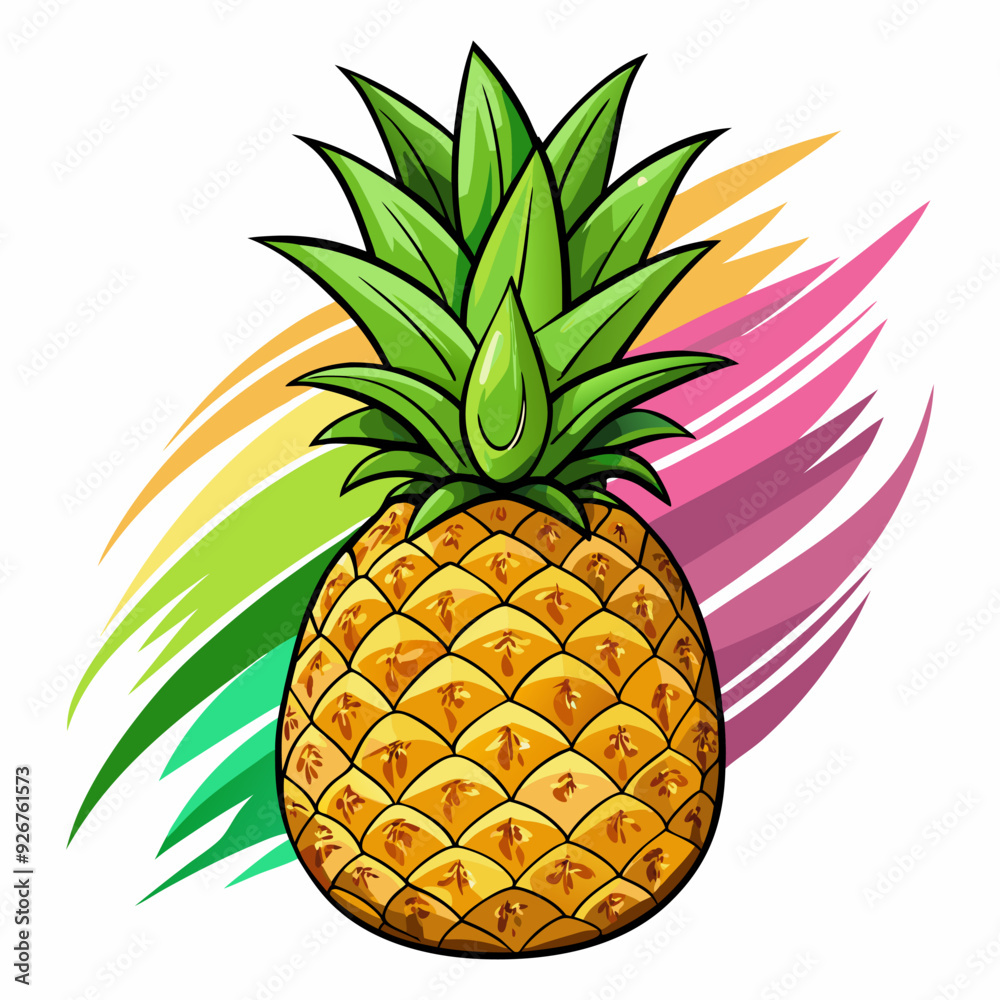 Vector illustration of pineapple fruit Vector illustration of pineapple fruit