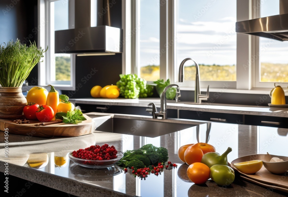 sparkling clean kitchen surfaces immaculate cooking tools showcasing pristine culinary environment, accessories, ambiance, arrangement, beauty, bright sparkling clean kitchen surfaces immaculate cooking tools showcasing pristine culinary environment, accessories, ambiance, arrangement, beauty, bright