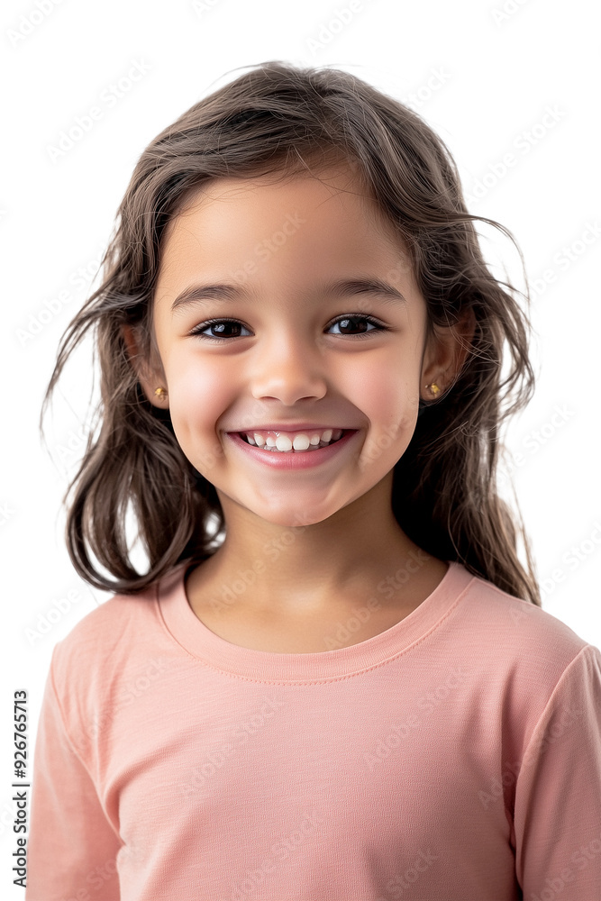 young girl smiling on white background isolated white background Generative AI young girl smiling on white background isolated white background Generative AI