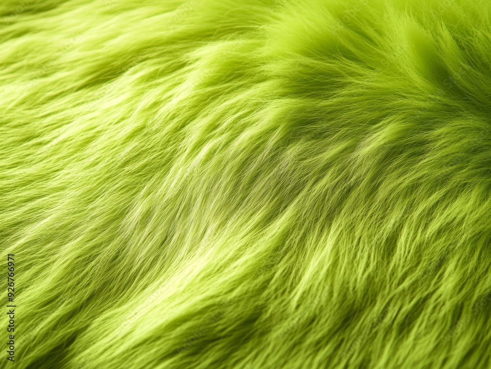 Soft green fur texture, ideal for nature-themed designs, textiles, and cozy atmosphere concepts.