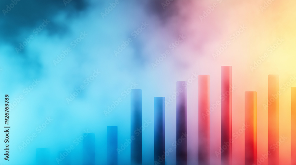 An ascending bar graph with each bar turning from blue to red, symbolizing the heat of rising emissions and the importance of calculating personal impact An ascending bar graph with each bar turning from blue to red, symbolizing the heat of rising emissions and the importance of calculating personal impact