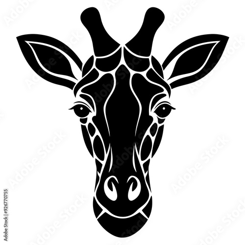 Photography giraffe illustration vector silhouette illustration with white background