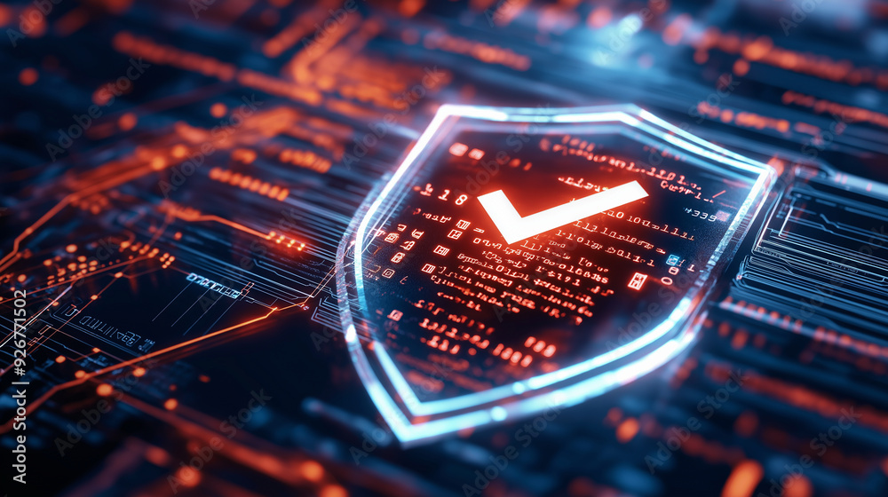 Digital code flowing around a rustic shield with a glowing checkmark, symbolizing Rust's commitment to safe and concurrent programming Digital code flowing around a rustic shield with a glowing checkmark, symbolizing Rust's commitment to safe and concurrent programming