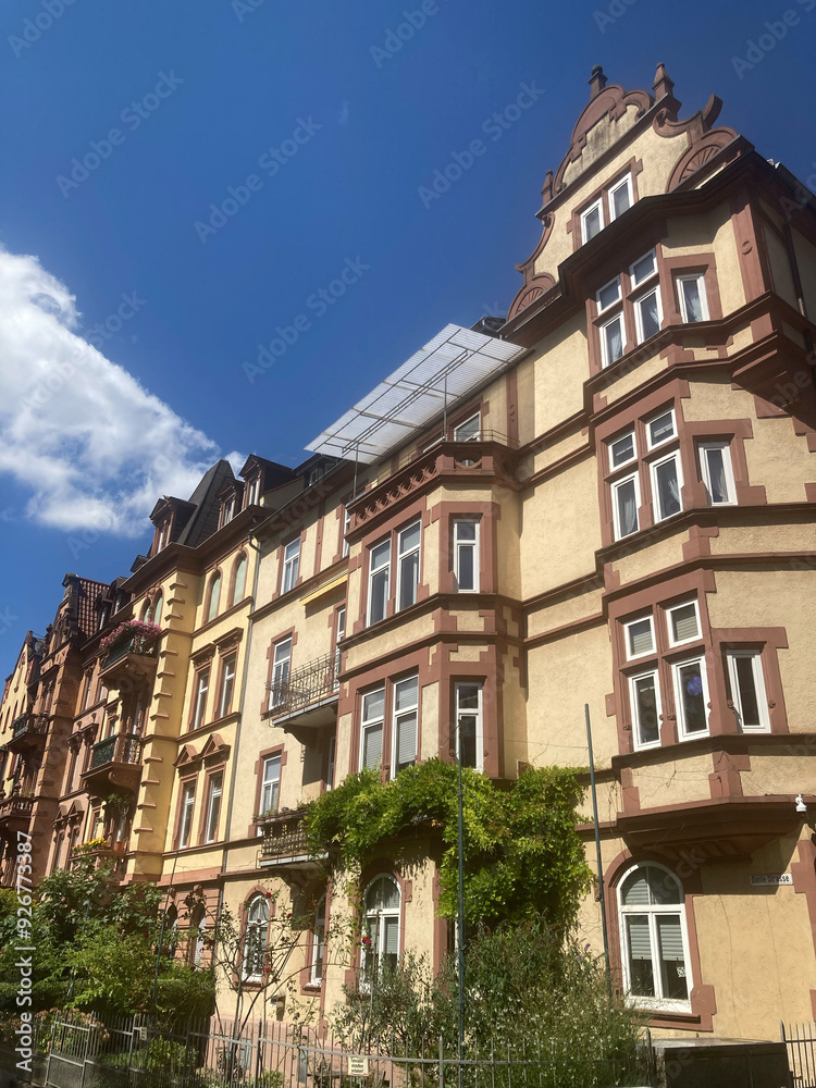 Altbaufassaden in Heidelberg, Deutschland