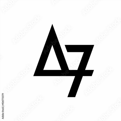 Simple abstract delta 7 logo design.