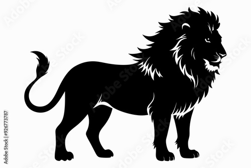 Lion animal icon vector art illustration photo