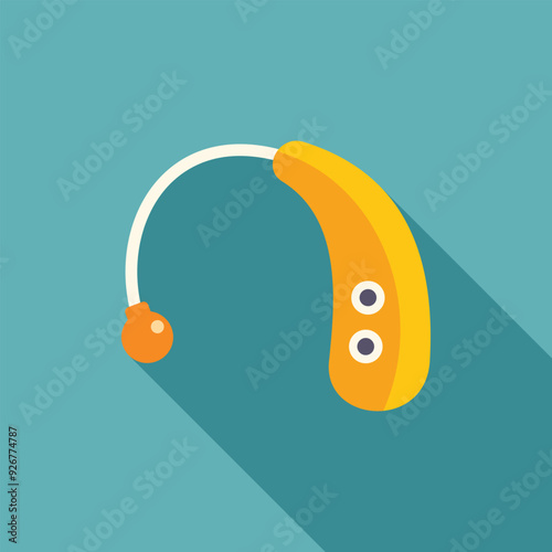 Modern hearing aid for improving hearing loss problems, a device that amplifies sound for people with hearing impairment