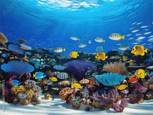 coral reef with fish
