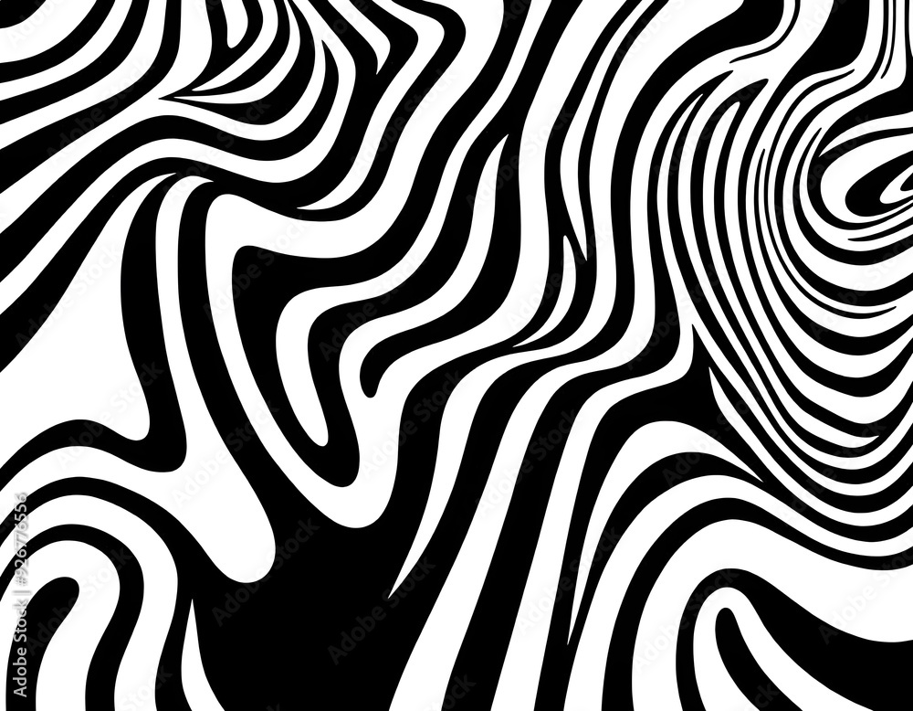 Abstract black and white wavy lines and curves, creating a dynamic and mesmerizing pattern create with ai Abstract black and white wavy lines and curves, creating a dynamic and mesmerizing pattern create with ai