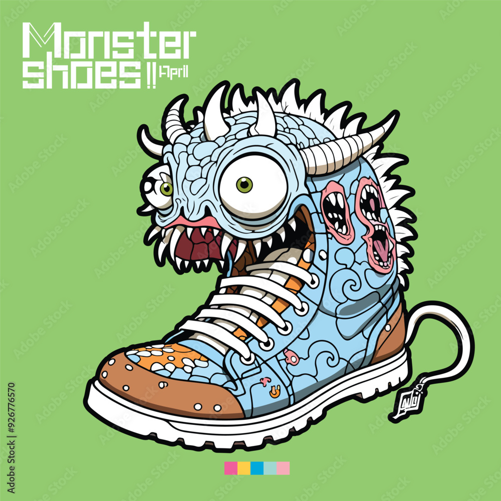 Fototapeta premium Monster shoe Illustration