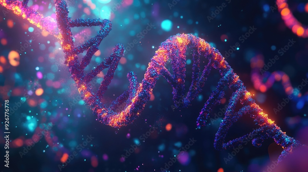 Obraz premium DNA Helix Image Perfect for Scientific Research and Analysis