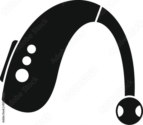 Modern hearing aid designed to enhance hearing and improve communication for individuals with hearing loss