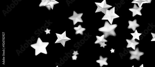 XMAS Stars - stars background, sparkle lights confetti falling. magic shining Flying christmas stars on night