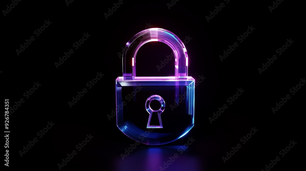 Lock icon representing cyber security data protection and privacy concepts An innovative approach to advanced safety technology Lock icon representing cyber security data protection and privacy concepts An innovative approach to advanced safety technology