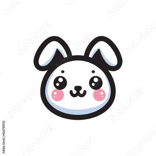Playful Bunny Mascot, bubbly bunny cute mascot, Friendly Bunny mascot Logo