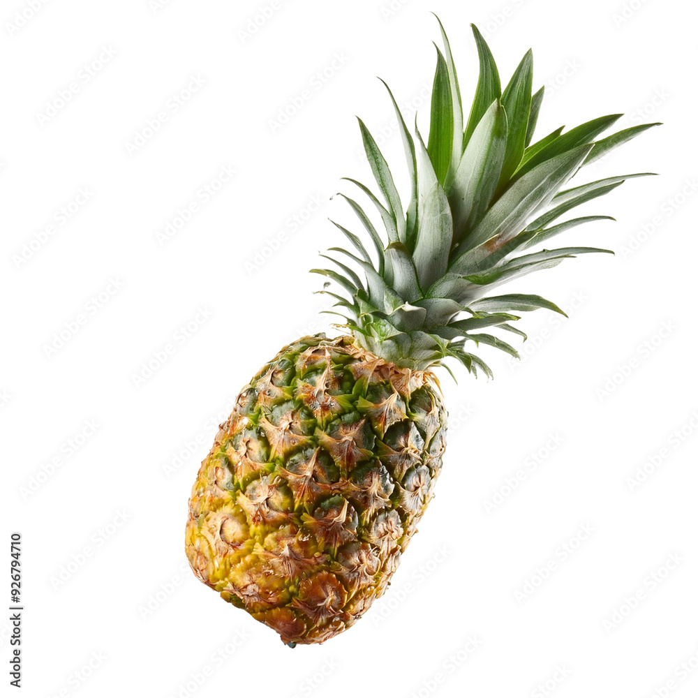 Fresh falling Pineapple, isolated with dropped on white background Fresh falling Pineapple, isolated with dropped on white background