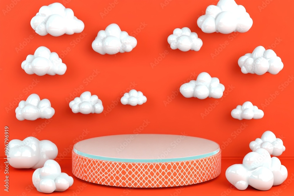Sophisticated Abstract Design in Pale Peach and Coral Tones with Cloud Elements for Modern Displays and Creative Themes Sophisticated Abstract Design in Pale Peach and Coral Tones with Cloud Elements for Modern Displays and Creative Themes