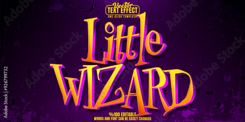 Wizard editable text effect, customizable horror and magic 3d font style photo