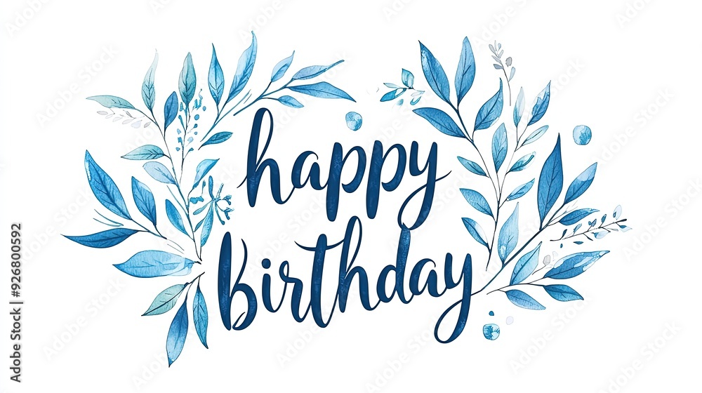 Charming Blue Birthday Card Design Charming Blue Birthday Card Design