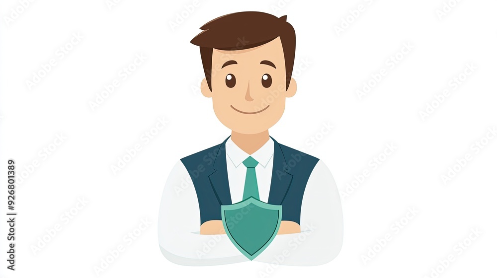 Formal Man with Amused Facial Expression