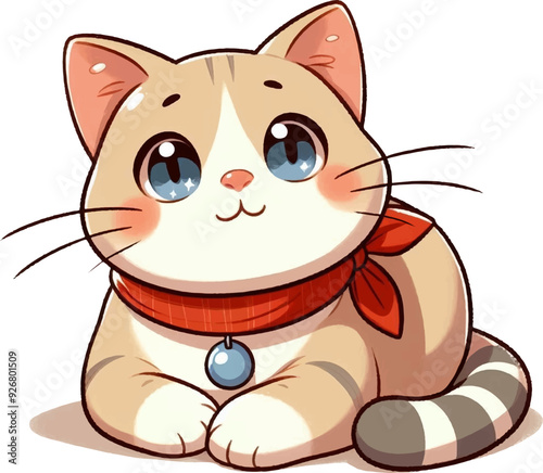 cute cartoon red kitty cat