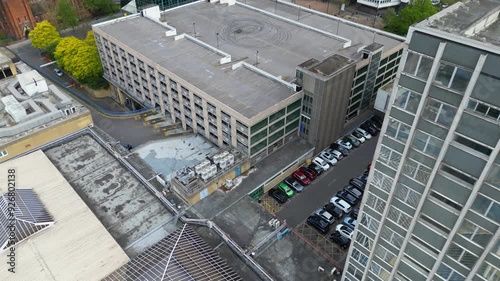 Aerial View of West Croydon London Capital City Tour. Central London of England of UK. Captured on April 24th, 2023 photo