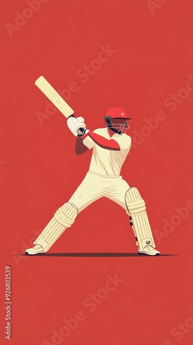 illustration of batsman playing cricket championship Vector banner. Cricket Batsman gets bowled out losing his wicket