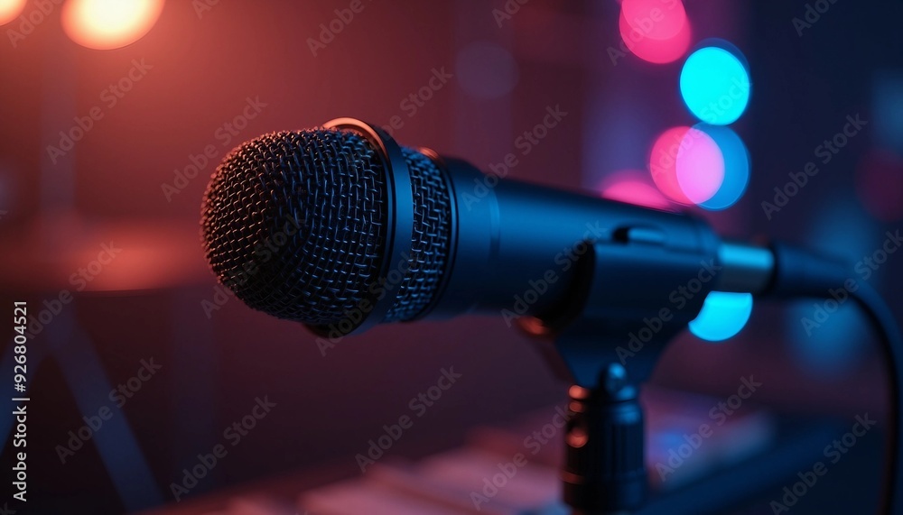 A close-up of a professional recording microphone in moody studio lighting, with a blurred background and space for text.
A close-up of a professional recording microphone in moody studio lighting, with a blurred background and space for text.