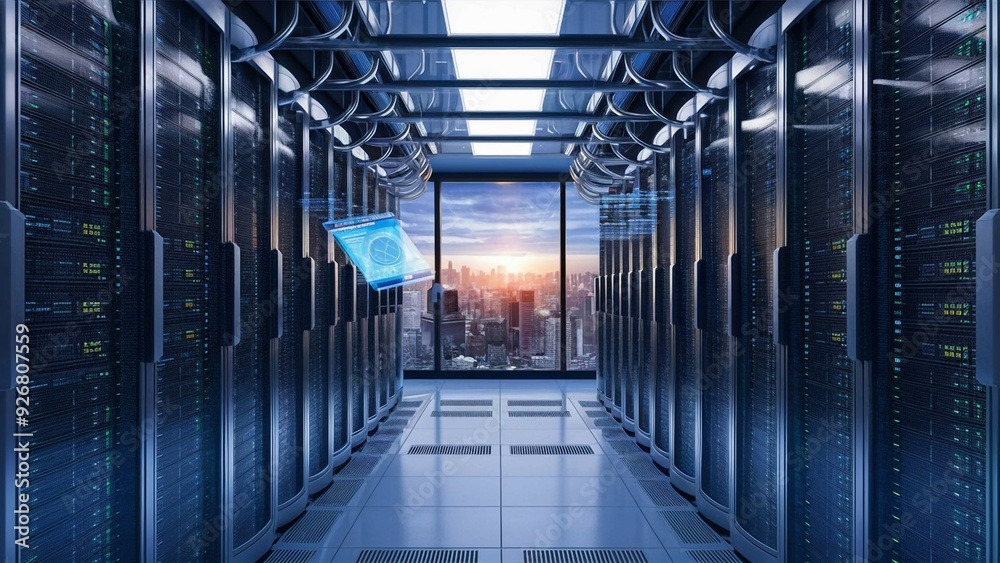 Obraz premium AI-Powered Robotics and Cloud Networking for Advanced Biotechnology Development