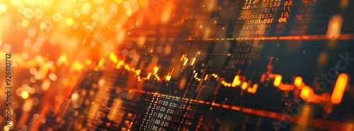 A stock market graph with an orange line going down, indicating the bearish trend in the current financial landscape.