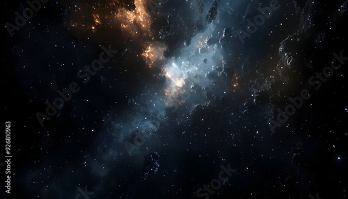 Silence Echoing in the Depths of Space, ultra-realistic, high resolution,