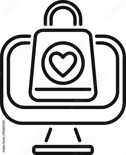 Concept of online donation, charity shop or giving love through purchase