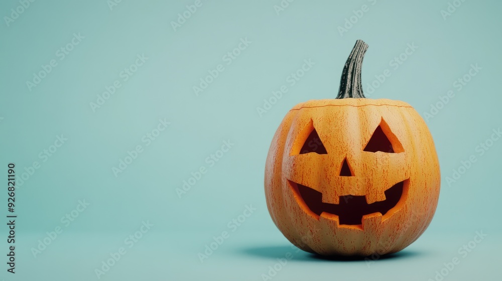 Halloween Pumpkin with Spooky Design and Jack-o'-Lantern Halloween Pumpkin with Spooky Design and Jack-o'-Lantern