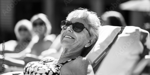 Age Defying Woman Relaxing in the Sun photo