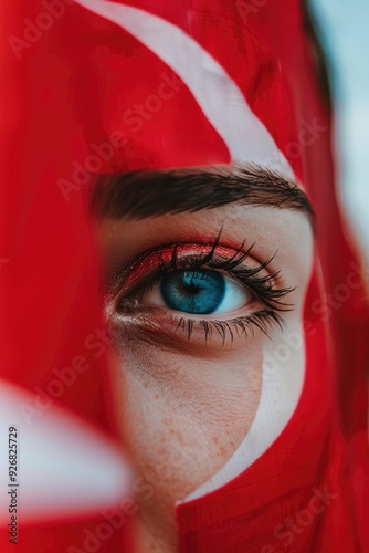 Commemorating 30 ağustos: victory day, a national holiday in Turkey,f lag symbol of republic. zafer bayramı festivities highlight nation's triumph, pride, marking significant moment turkish history. photo