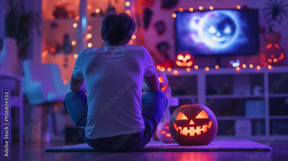 Fototapeta premium A lonely man on Halloween