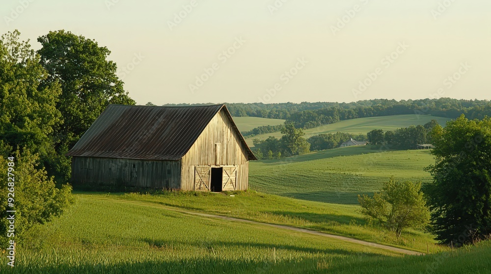 Old Barn in a Field. Old Barn in a Field.