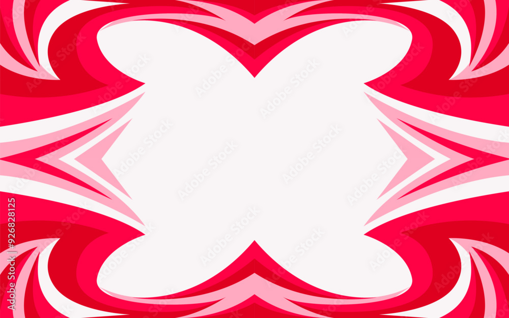 Obraz premium abstract red background with curved lines with sharp edges suitable for sports gaming themes, banners, posters, covers, frames, borders