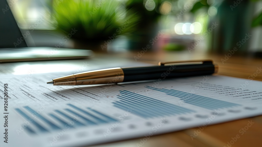 Fototapeta premium Performance report summary with key insights highlighting success metrics and areas for improvement