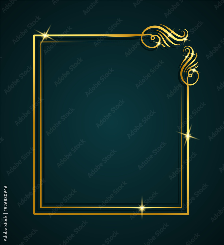 Golden luxury frame background template Golden luxury frame background template