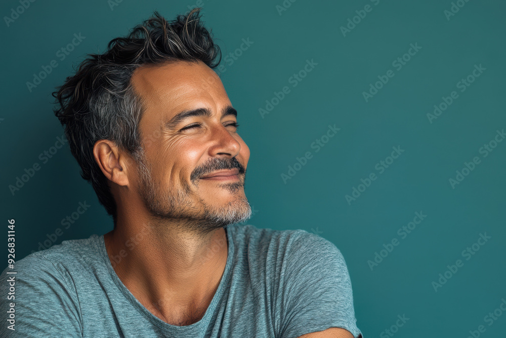 A close up of a man's face with her eyes closed A close up of a man's face with her eyes closed