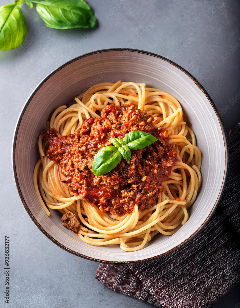 spaghetti bolognese in a bowl